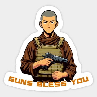 Gun Bless You Sticker